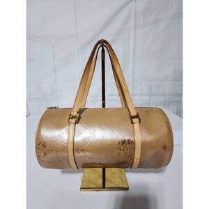 Authentic LOUIS VUITTON Monogram Vernis Bedford Hand Bag Beige